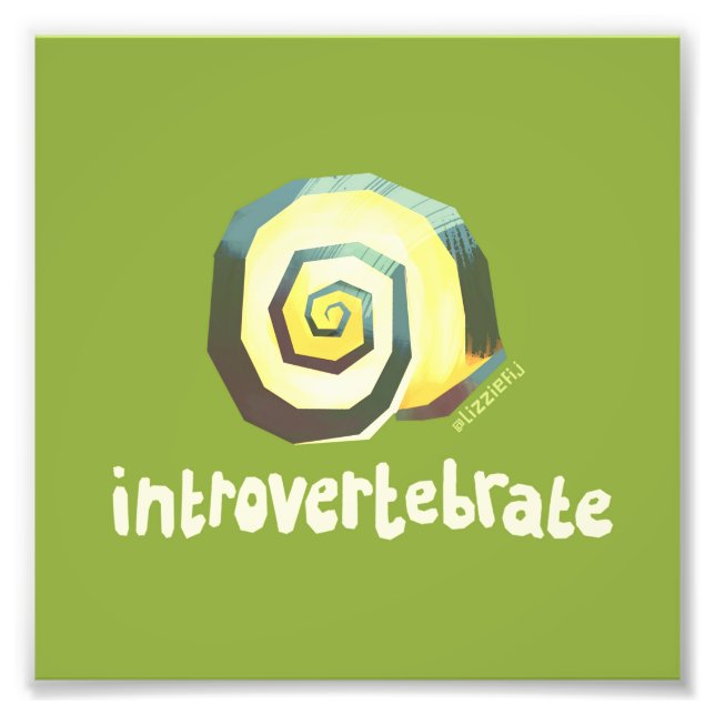 Introvertebrale Schnecke - klein Gedruckte Kunst Fotodruck (Vorne)