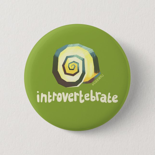 Introvertebrat Schnecke Abzeichen Button (Vorderseite)
