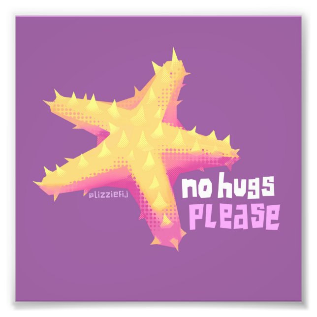 Introvertebrate starfish no hugs - klein Kunstdruc Fotodruck (Vorne)
