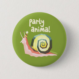 Introvertebraten von Schneckenschnecken aus grünem Button