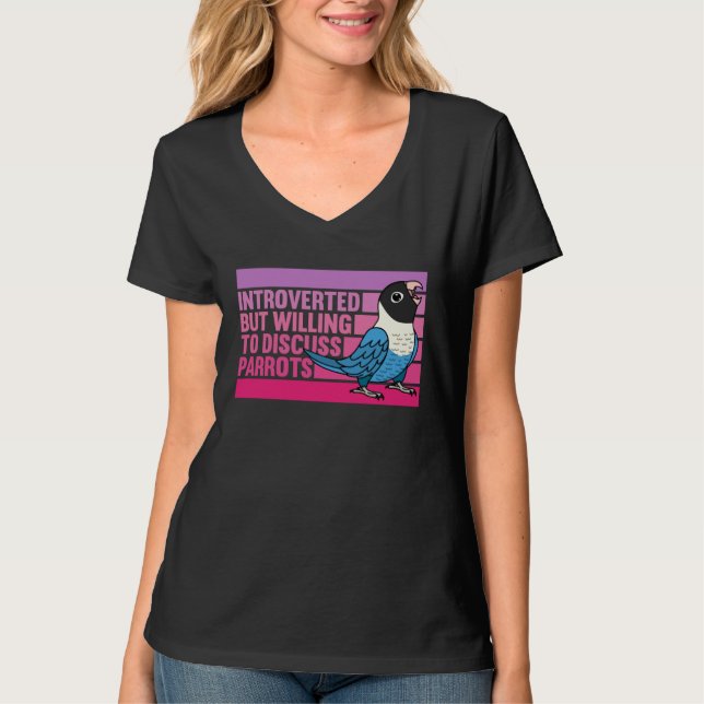 Introverted But Parrots Blue masked Lovebird  1 T-Shirt (Vorderseite)