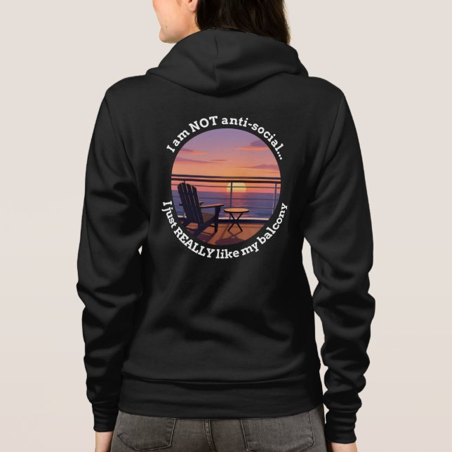 Introverted Cruiser Balcony Premium Hoodie (Rückseite)