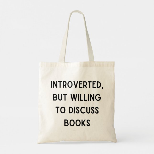Introverted, mais prêt à discuter de livres sac fo (Dos)