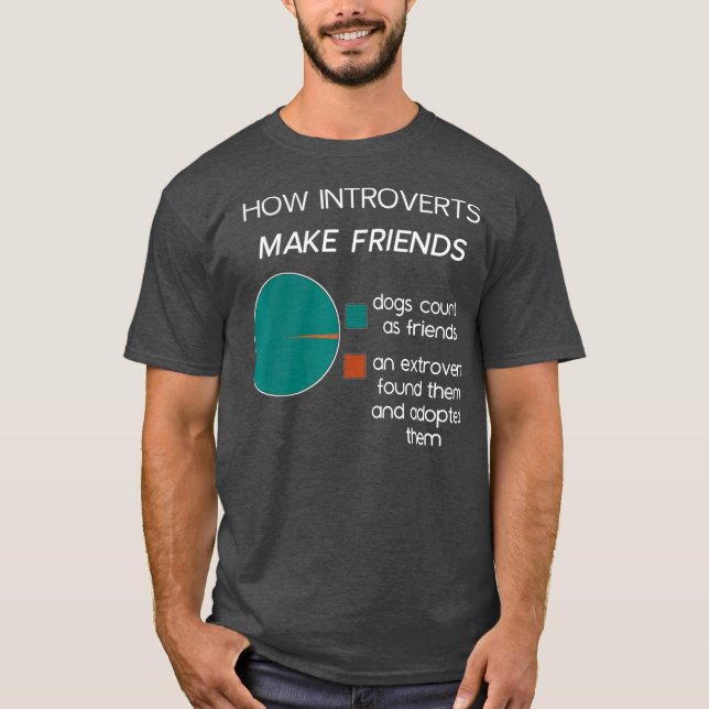 Introvertieren Funny Introvertiert Kuchen Chart T-Shirt (Vorderseite)