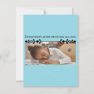 Introvertieren Meme Postcard Postkarte