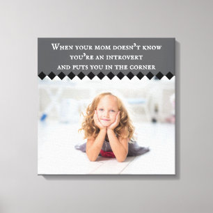 Introvertieren Meme Stretched Canvas Print Leinwanddruck
