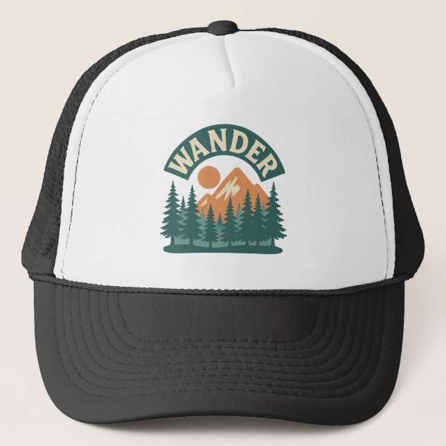 Introvertieren Outdoor Club Trucker Hat - Retro Fo Truckerkappe (Vorderseite)