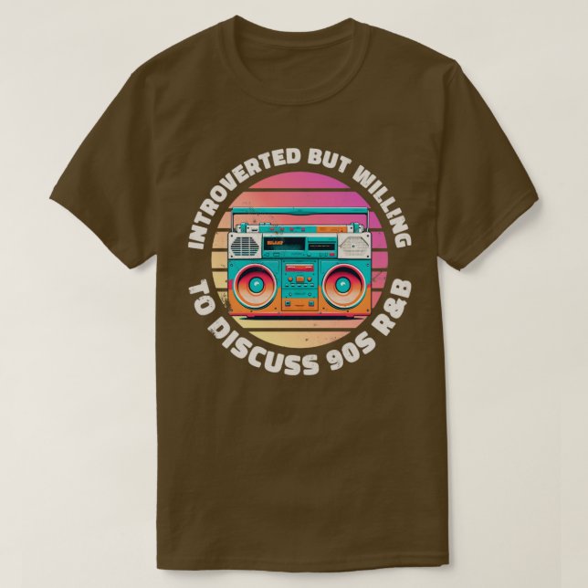 introvertiert, aber bereit zu diskutieren 90er RB  T-Shirt (Design vorne)
