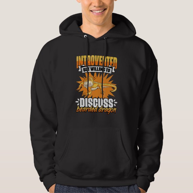 Introvertiert, aber Diskussionsbereit   Bärtiger D Hoodie (Vorderseite)