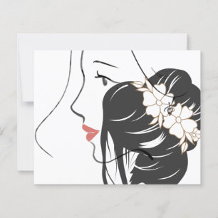 Introvertiert - Elegante Frau Minimalistische Lini