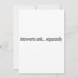 "Introvertiert getrennt" Einladung