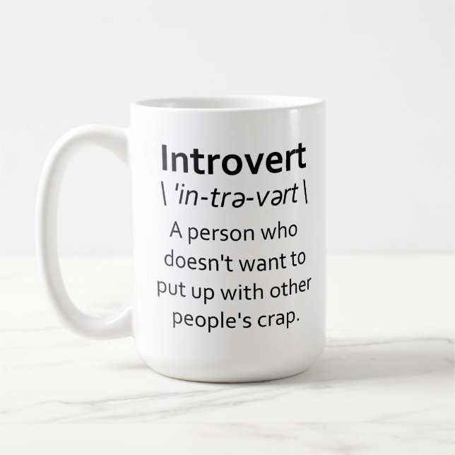 Introvertiert Kaffeetasse (Links)