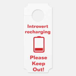 Introvertierte Energie tanken Türanhänger