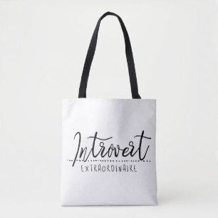 Introvertierte Extraordinäre Typografie Tasche