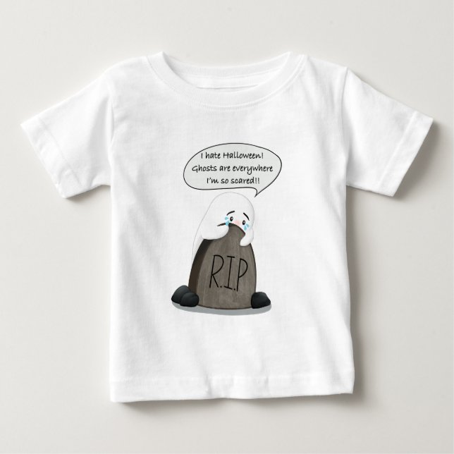 Introvertierte Geisterhass Halloween Baby T-shirt (Vorderseite)