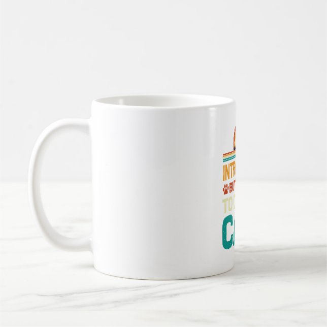 introvertierte Katze Kaffeetasse (Links)