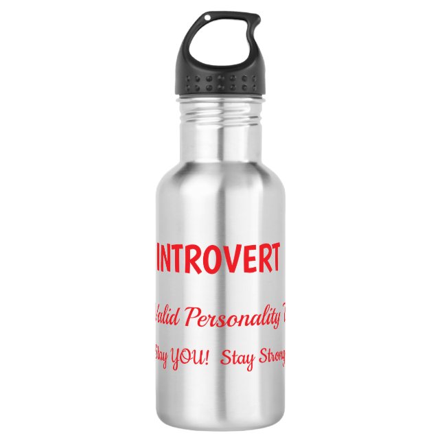 Introvertierte Liebe Edelstahlflasche (Vorderseite)