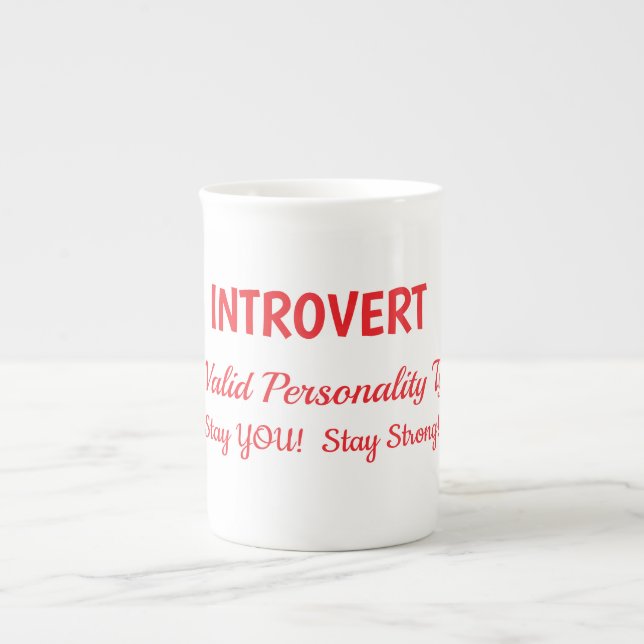 Introvertierte Liebe Prozellantasse (Vorderseite)
