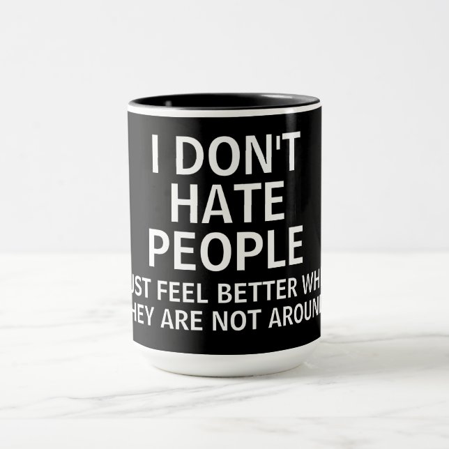 Introvertierte Menschen Funny Sprichwort Tasse (Zentrum)