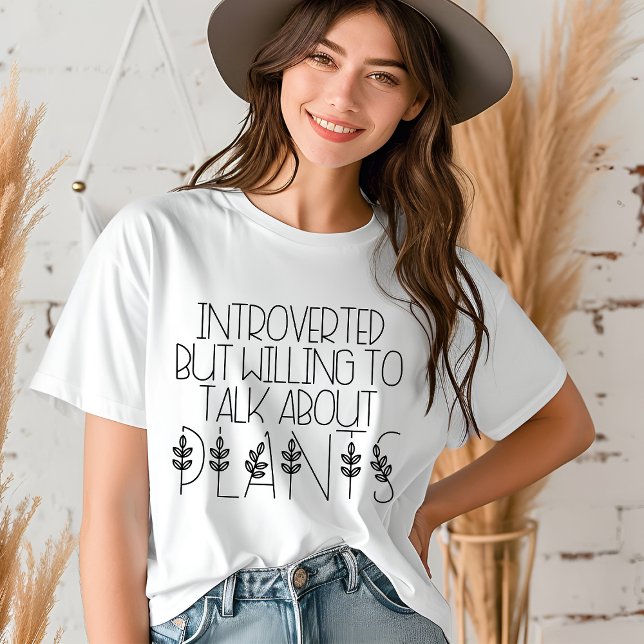 Introvertierte Pflanze Lover Funny Modern Typograf Tri-Blend Shirt (Von Creator hochgeladen)
