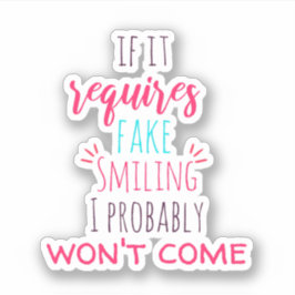 Introvertierte Spaß Aufkleber