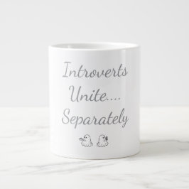 Introvertierte vereinen sich getrennt Geister Jumbo-Tasse