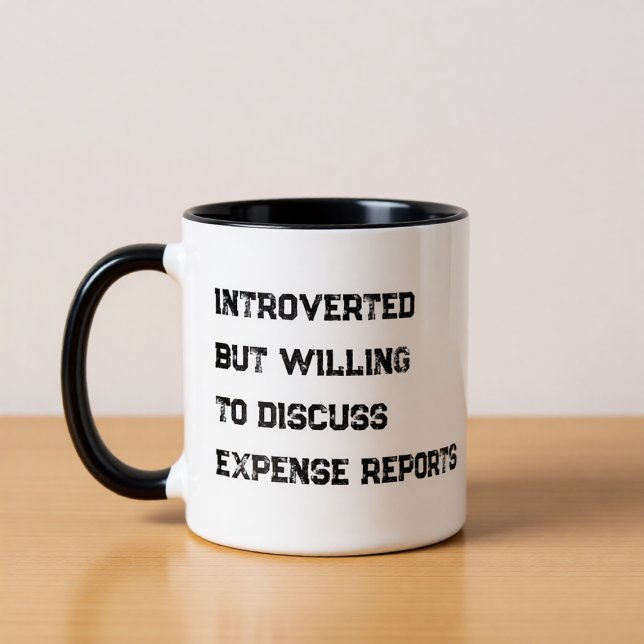Introvertierter Buchhalter Lustiger Spruch Kaffeet Tasse (Von Creator hochgeladen)