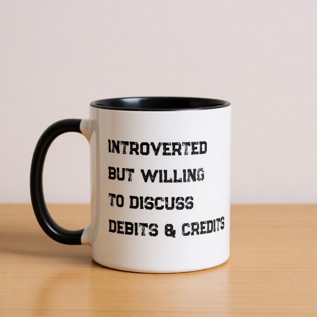 Introvertierter Buchhalter Lustiger Spruch Kaffeet Tasse (Von Creator hochgeladen)