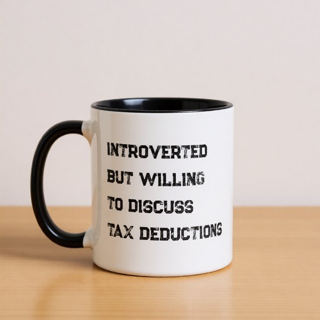 Introvertierter Buchhalter Lustiger Spruch Kaffeet Tasse (Von Creator hochgeladen)