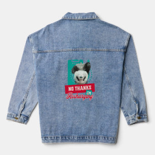Introvertierter Burnout-Panda Soziale Batterie Des Jeansjacke