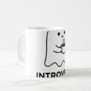 Introvertierter Geist spricht nicht vor dem Kaffee Kaffeetasse