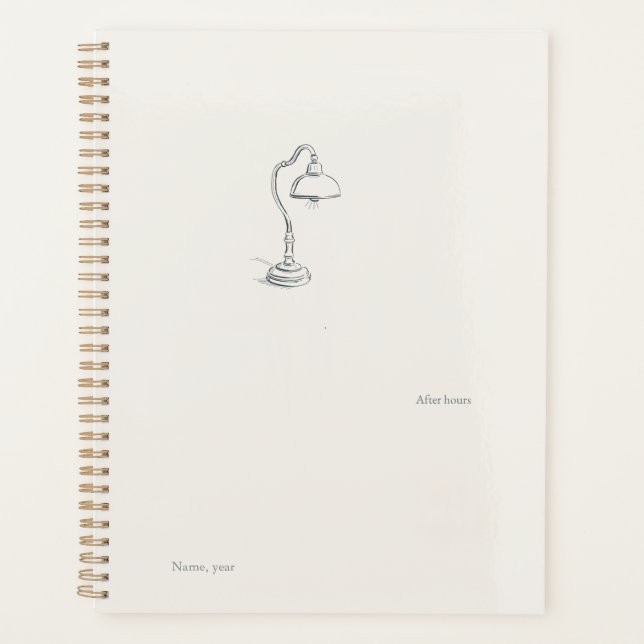 Introvertierter Minimalistischer Ruhe-Solitüde-Pla Planer (Vorderseite)