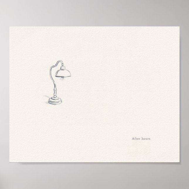 Introvertierter minimalistischer Wandkunstposter Poster (Vorne)