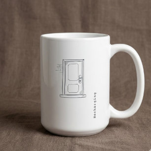 Introvertierter Morgen-Minimalist-Line-Art-Mug-Ges Kaffeetasse