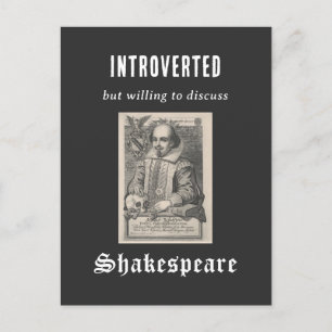 Introvertierter Shakespeare Literatur Drama Lustig Postkarte