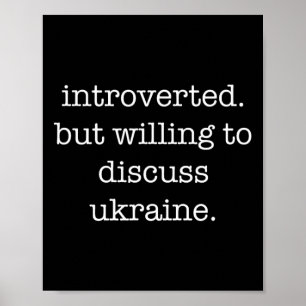 Introvertierter Ukraine-Fan - Lustig Sarkastisch I Poster