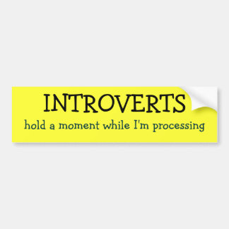 INTROVERTS, halten einen Moment, während ich Autoaufkleber