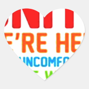 INTROVERTS UNITE WIR SIND HIER UNBEQUEM.. Herz-Aufkleber