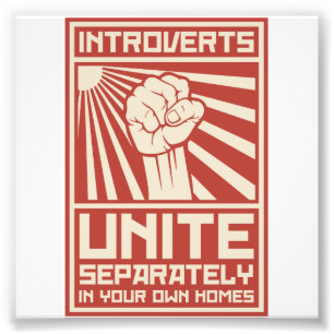 Introverts vereinigen separat in Ihren eigenen Fotodruck
