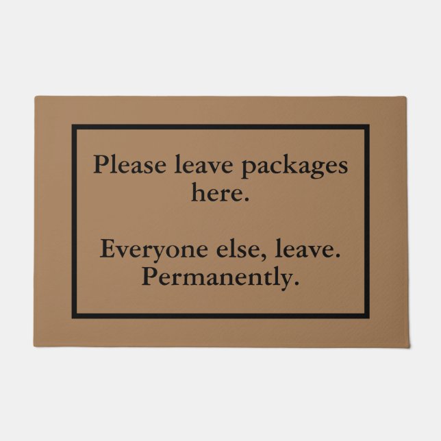 Introverts Verlassen Pakete hier Doormat Fußmatte (Vorderseite)