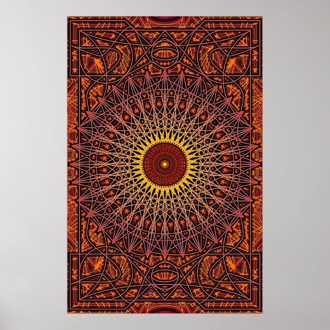 Intuitions anciennes Poster d'art Mandala (Devant)