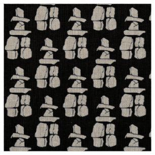 Inuit Art Fabric Vancouver Inukshuk Fabens Linens Stoff