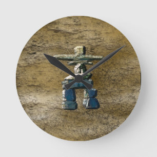 Inuit Eskimo Inukshuk & Rock Textur Uhr