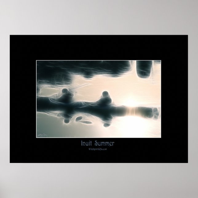 INUIT ÉTÉ Eskimo Kayak Poster d'art (Devant)
