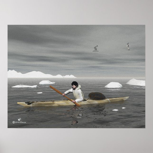 Inuit Kayak Poster (Vorne)