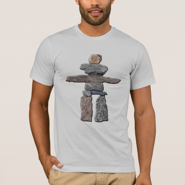 Inukshuk Haida Stones Indischer T - Shirt (Vorderseite)