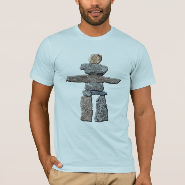 Inukshuk Haida Stones Indischer T - Shirt (Vorderseite)