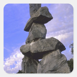 Inukshuk, Nordwest-Territorien, Kanada Quadratischer Aufkleber