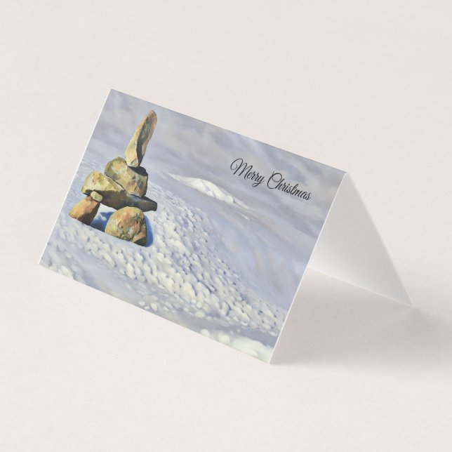 Inuksuk Frohe Weihnachts-Text Schönheit der Jahres (Vorderseite)