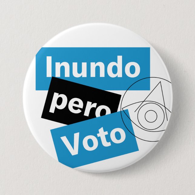 Inundo pero Voto Button (Vorderseite)